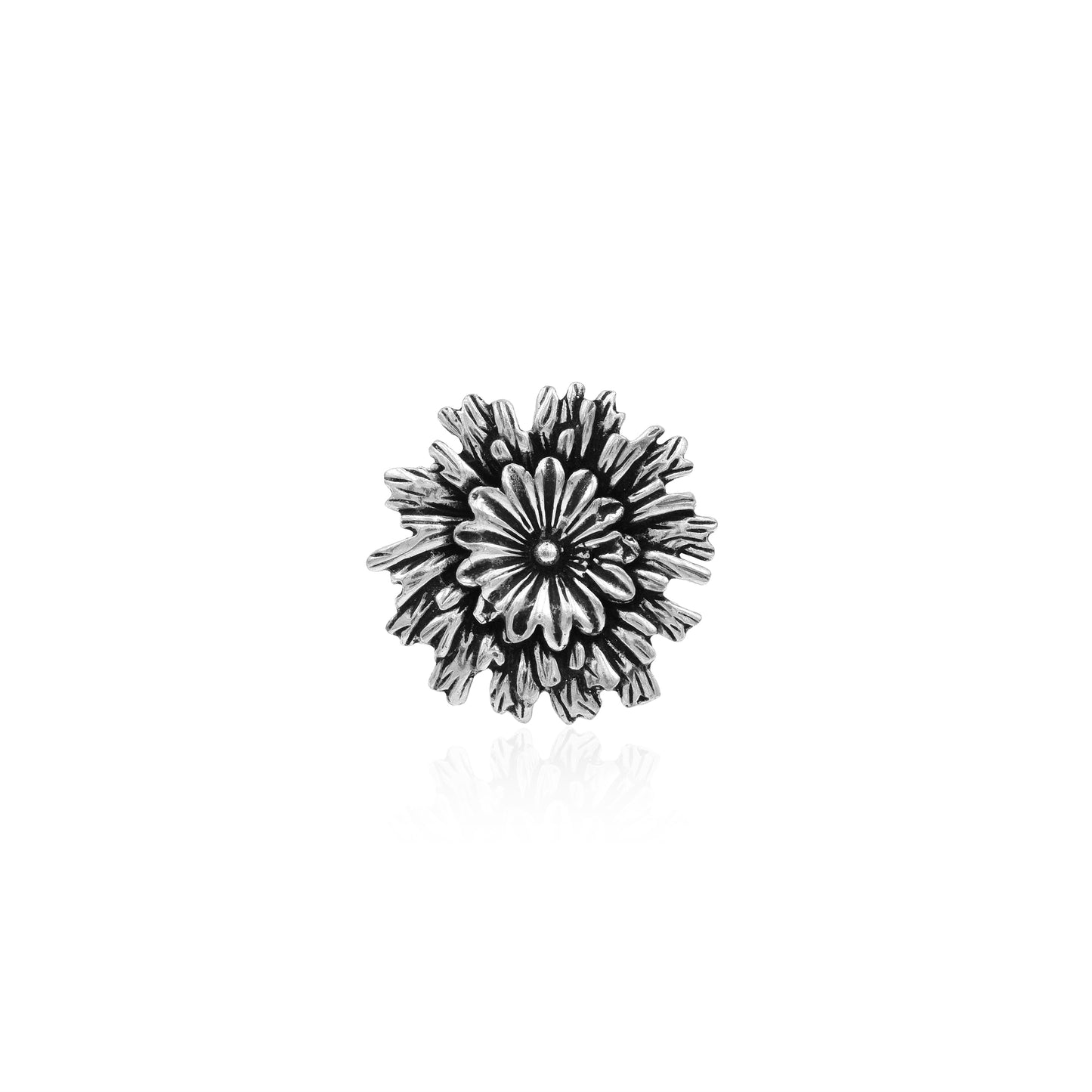 Silvery Bloom Ring