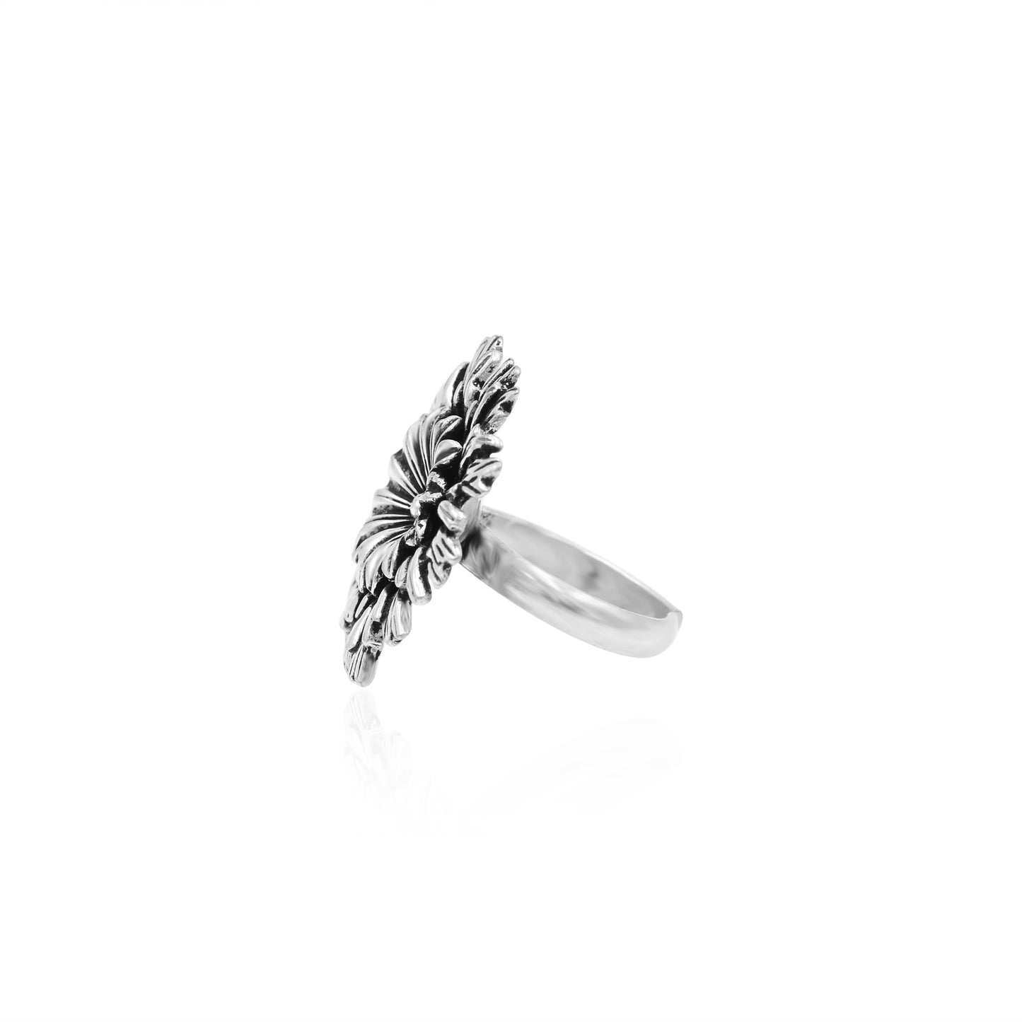 Silvery Bloom Ring