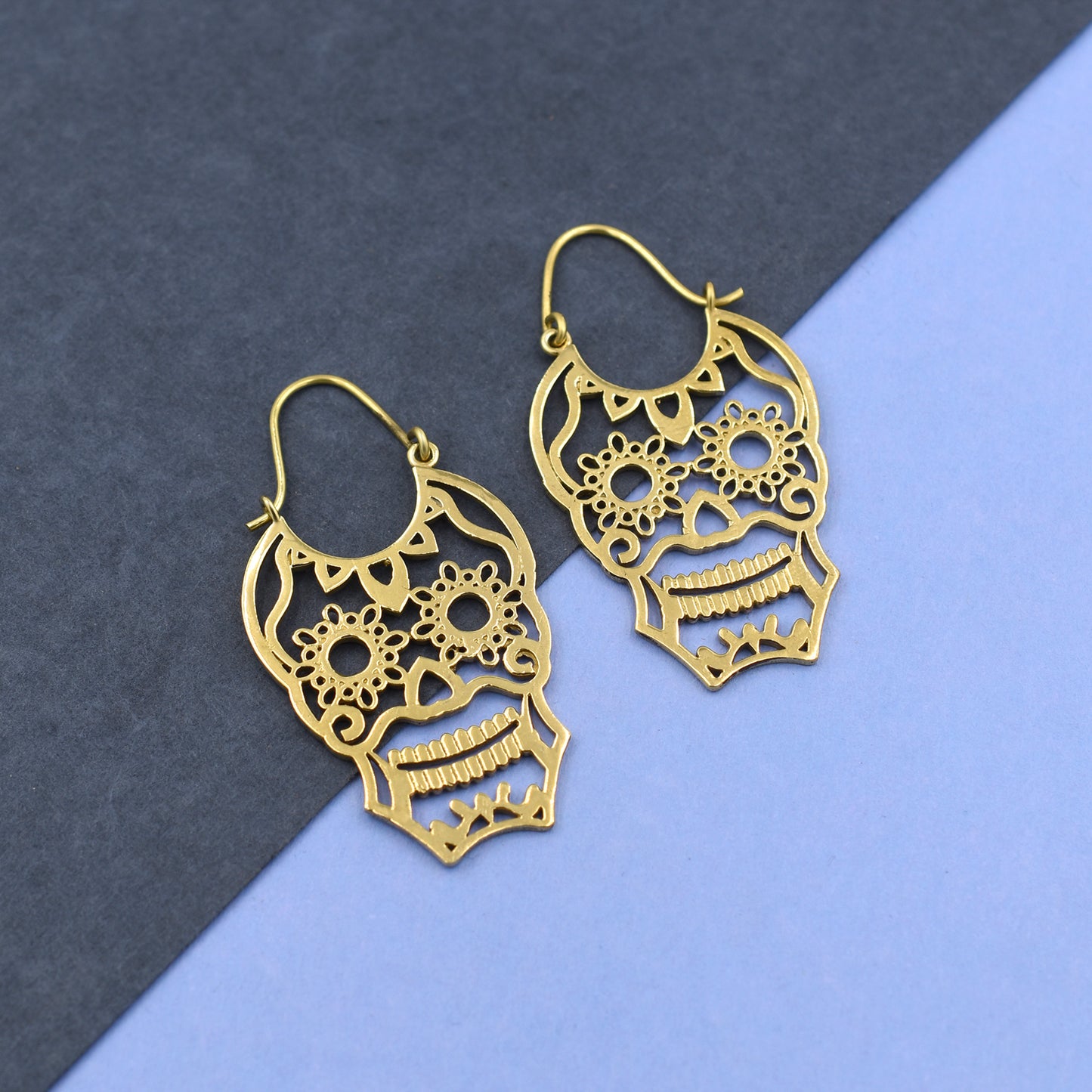 Skull Of Devil Hoop Earrings