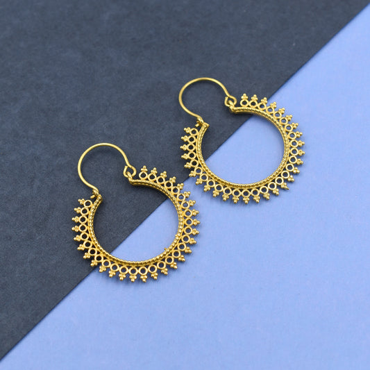 Dazzling Helios Hoop Earrings