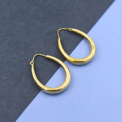Chunky Bold Hoop Earrings