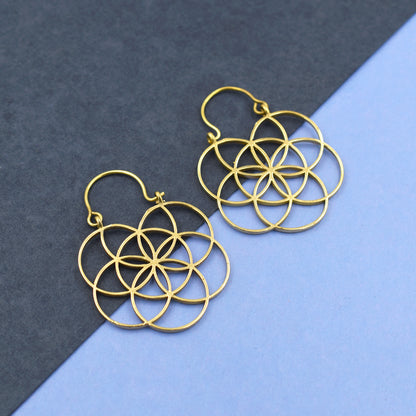 Looking Like Flower Hoop Earrings