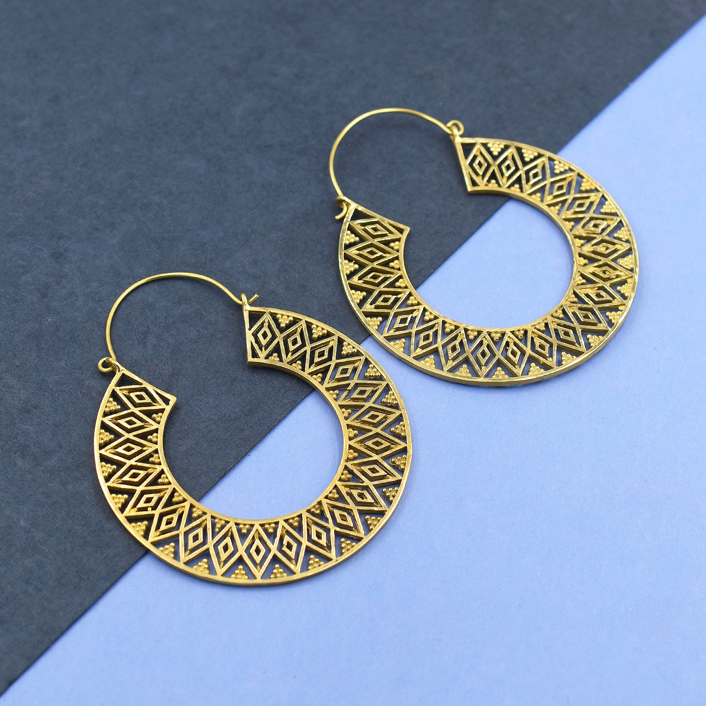 Floral Flare Hoop Earrings