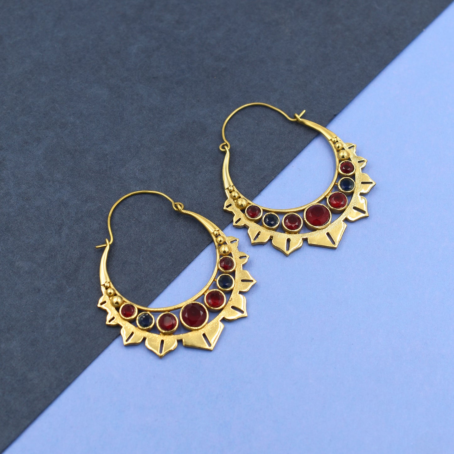 Back In Time Mughal Hoops Earrings