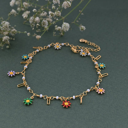 Dainty Drops Floral Anklet