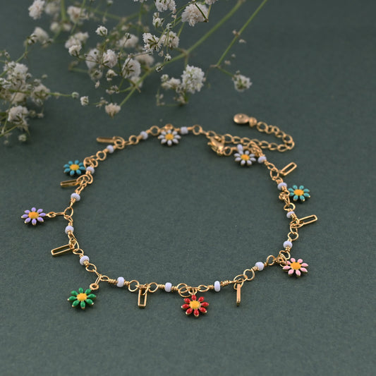 Dainty Drops Floral Anklet