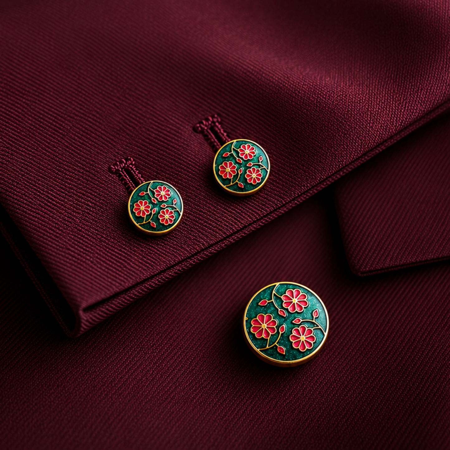 Floral Brass Button
