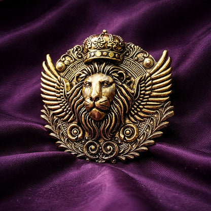 Antique Royal Lion Badge Brooch