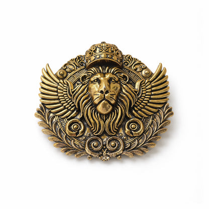 Antique Royal Lion Badge Brooch