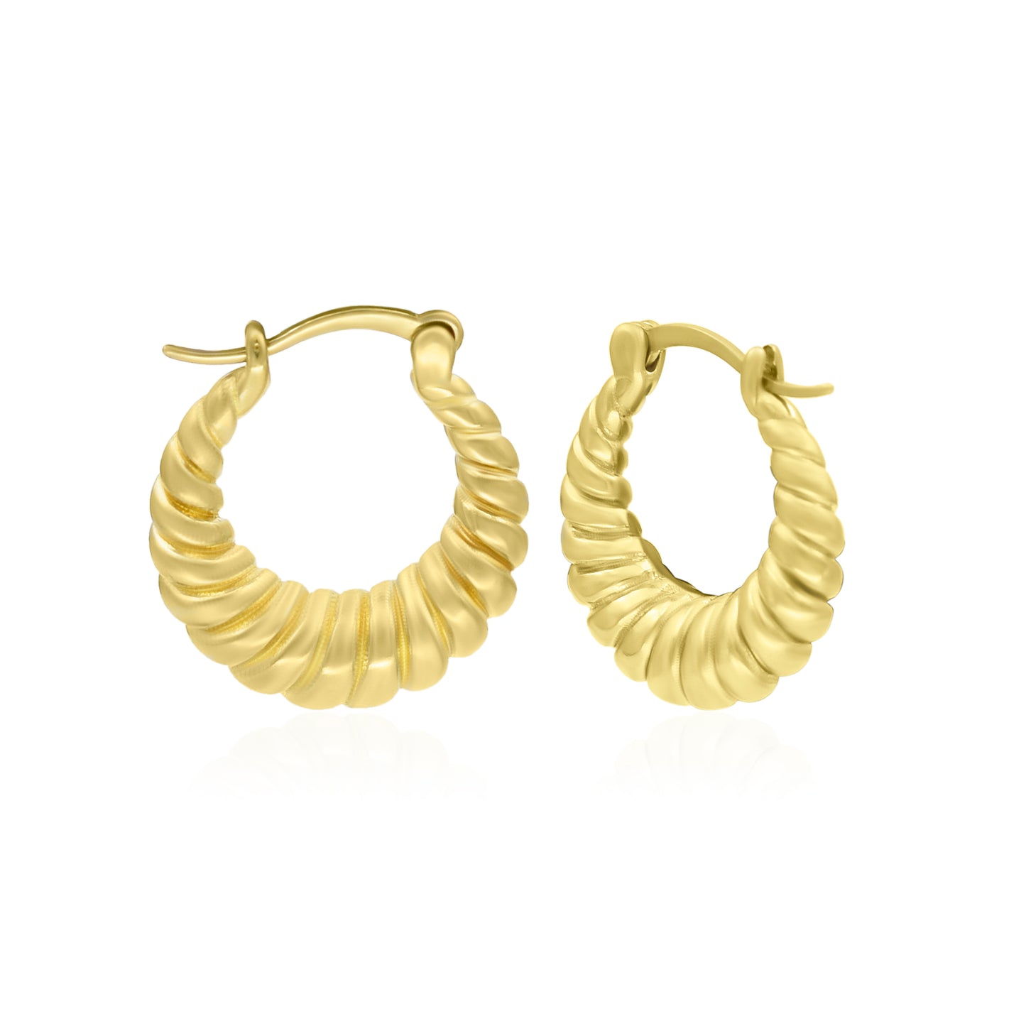 Twist In The Rope  Hoop Earrings