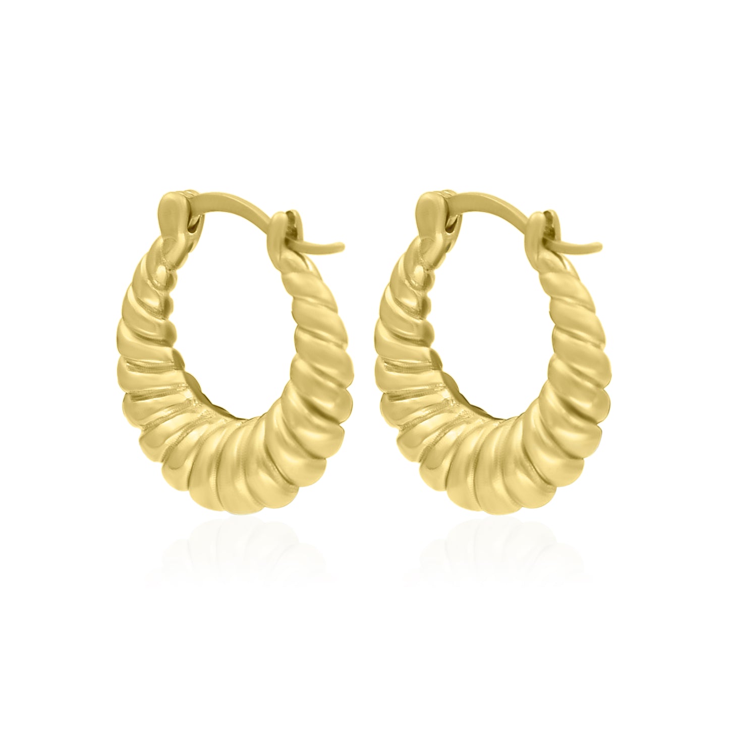 Twist In The Rope  Hoop Earrings