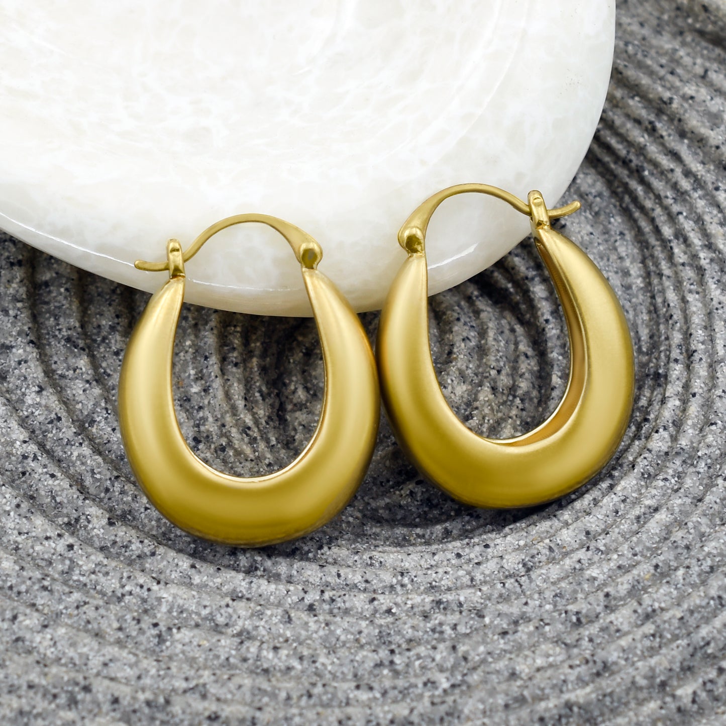 Divine Drop Hoop Earrings