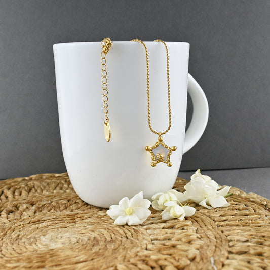 Glided Star Necklace