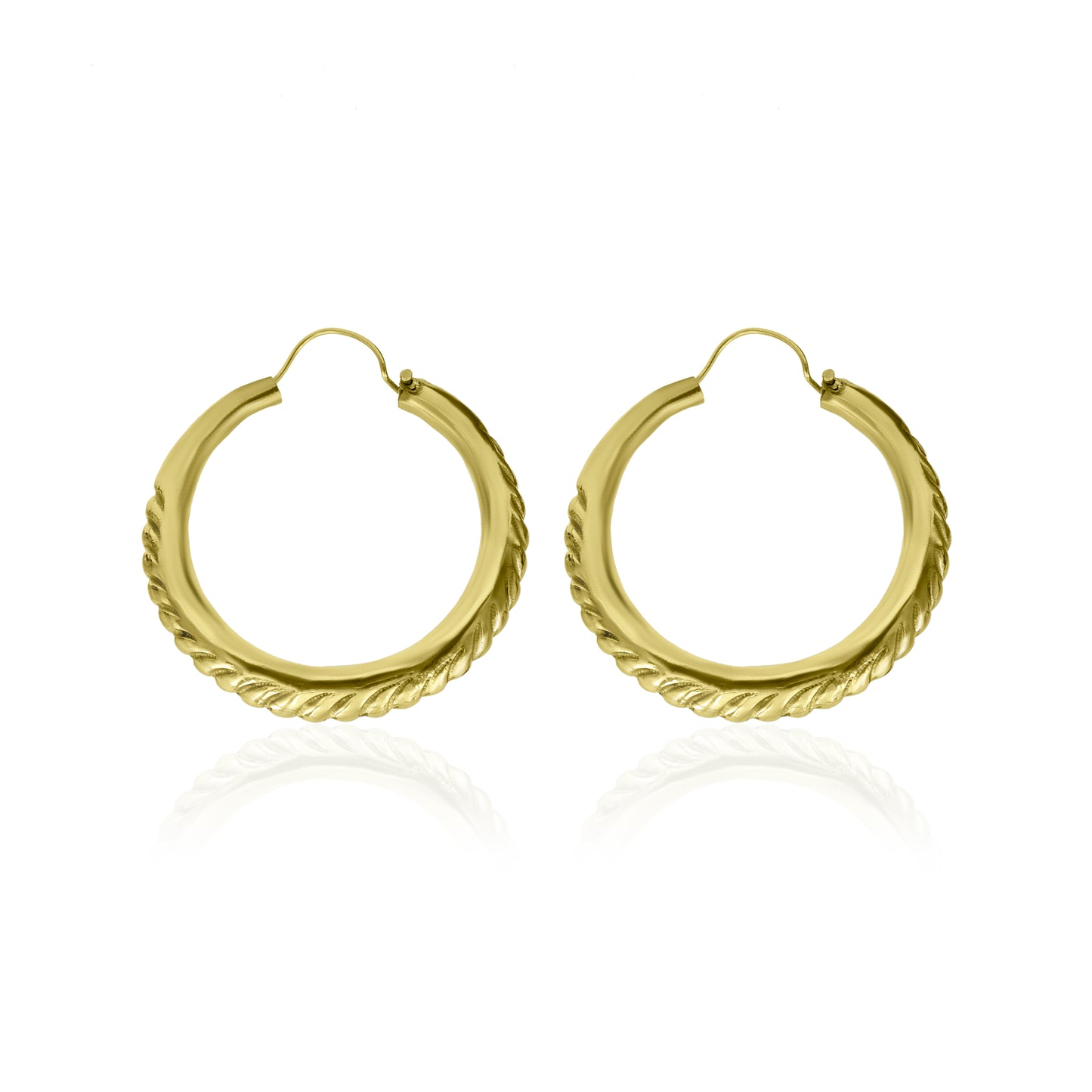 Textured Ring Hoop Earrings