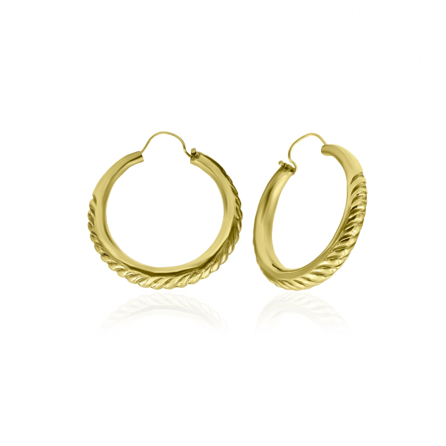 Textured Ring Hoop Earrings