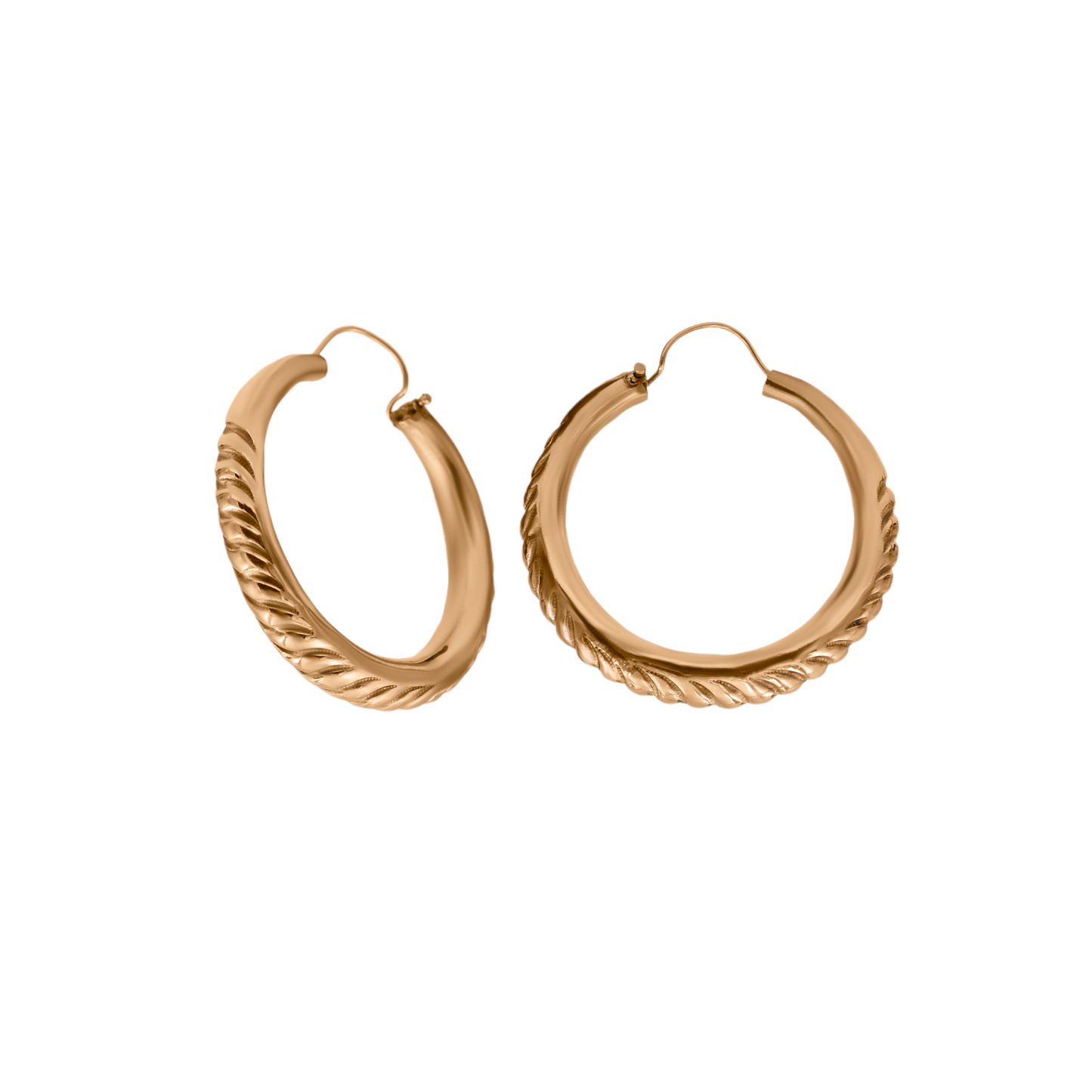 Textured Ring Hoop Earrings