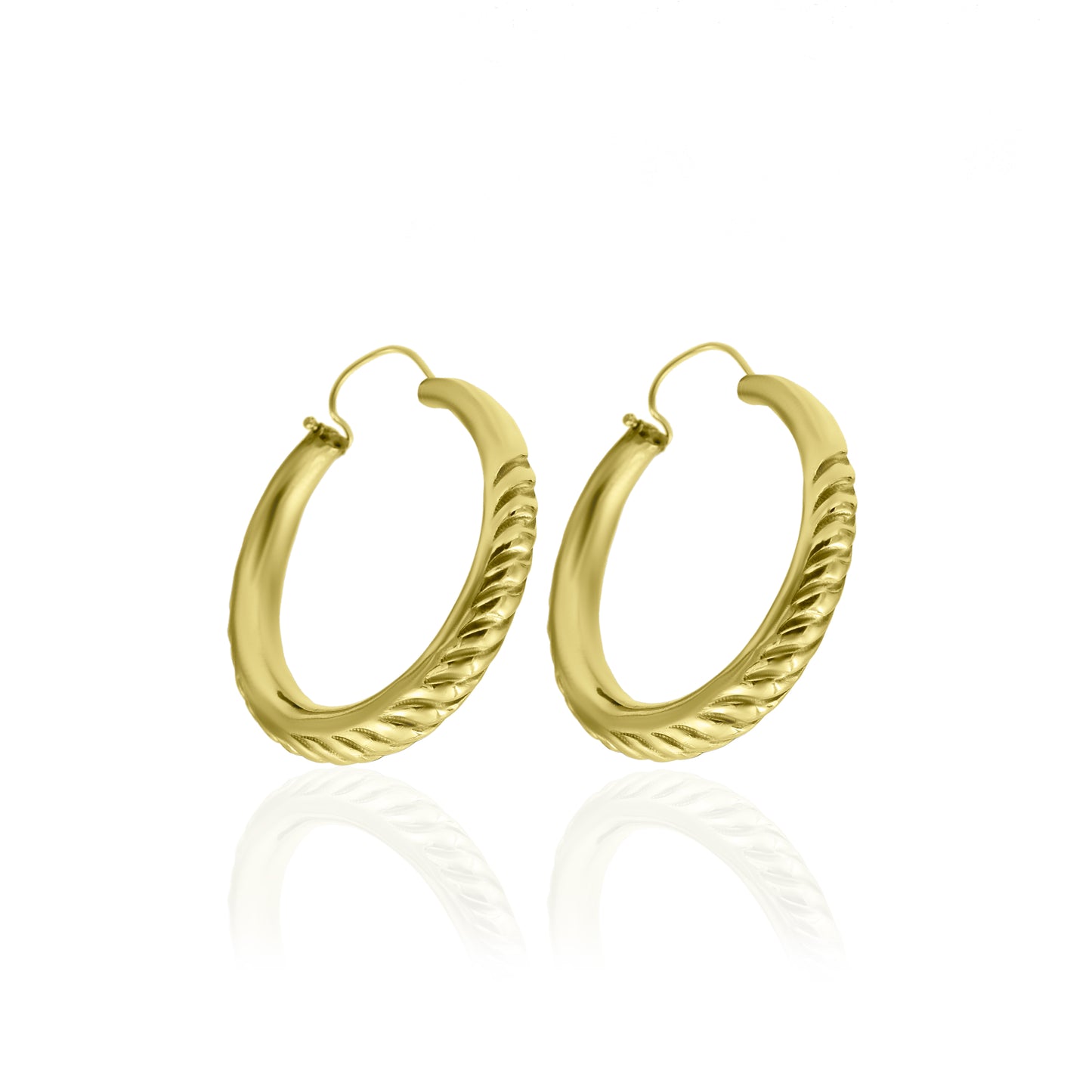 Textured Ring Hoop Earrings