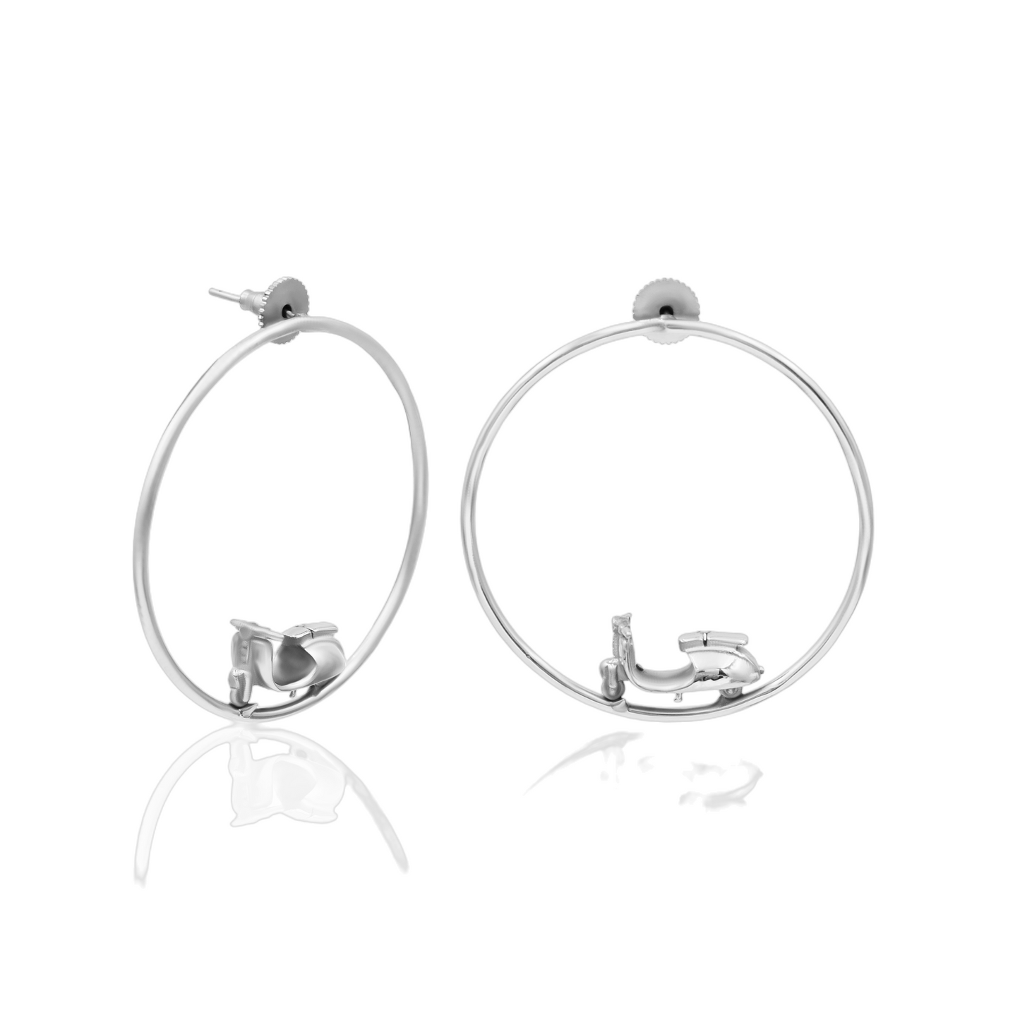 Scooter In The Ring Stud Earrings