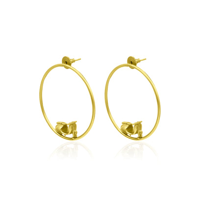 Scooter In The Ring Stud Earrings