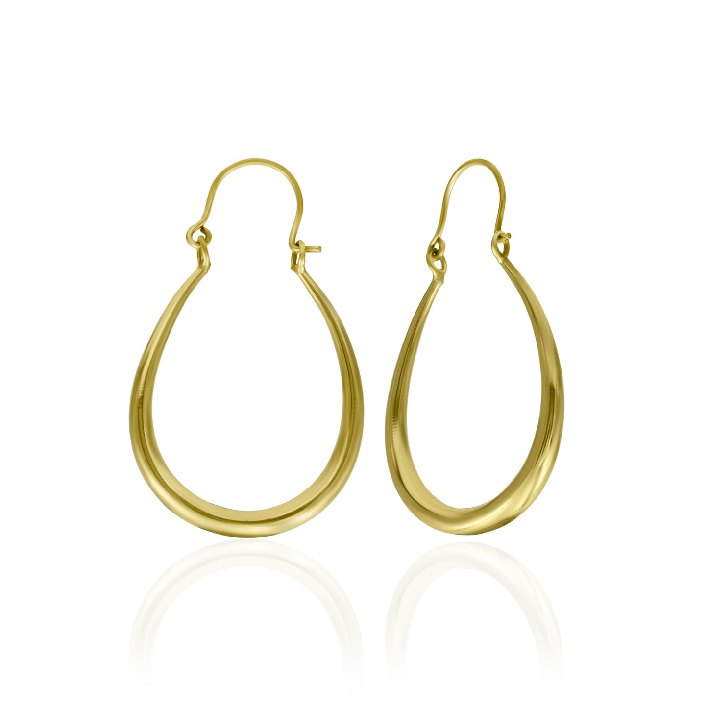 Elongate Oblong Hoop Earrings