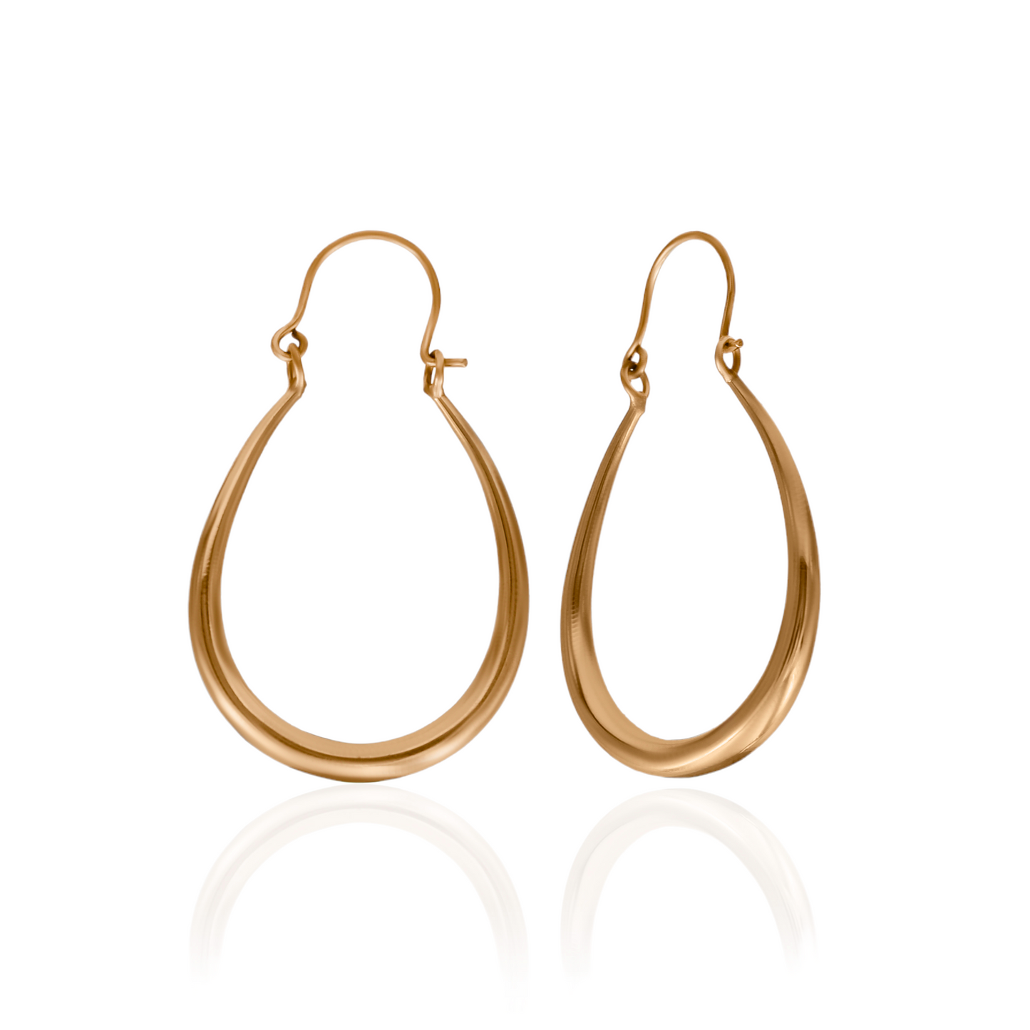 Elongate Oblong Hoop Earrings