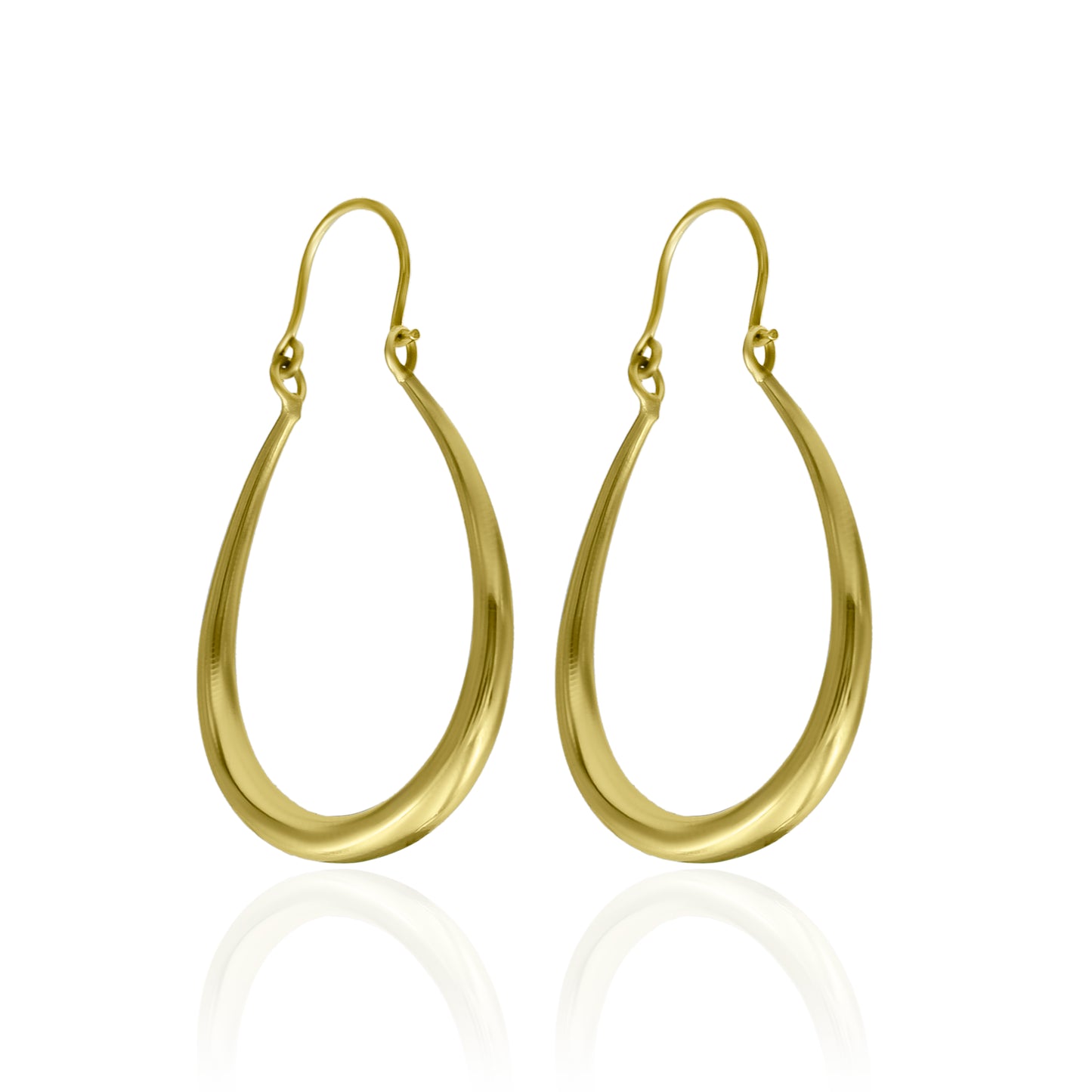 Elongate Oblong Hoop Earrings