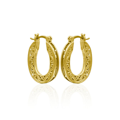 Catherine Oval Hoop Earrings