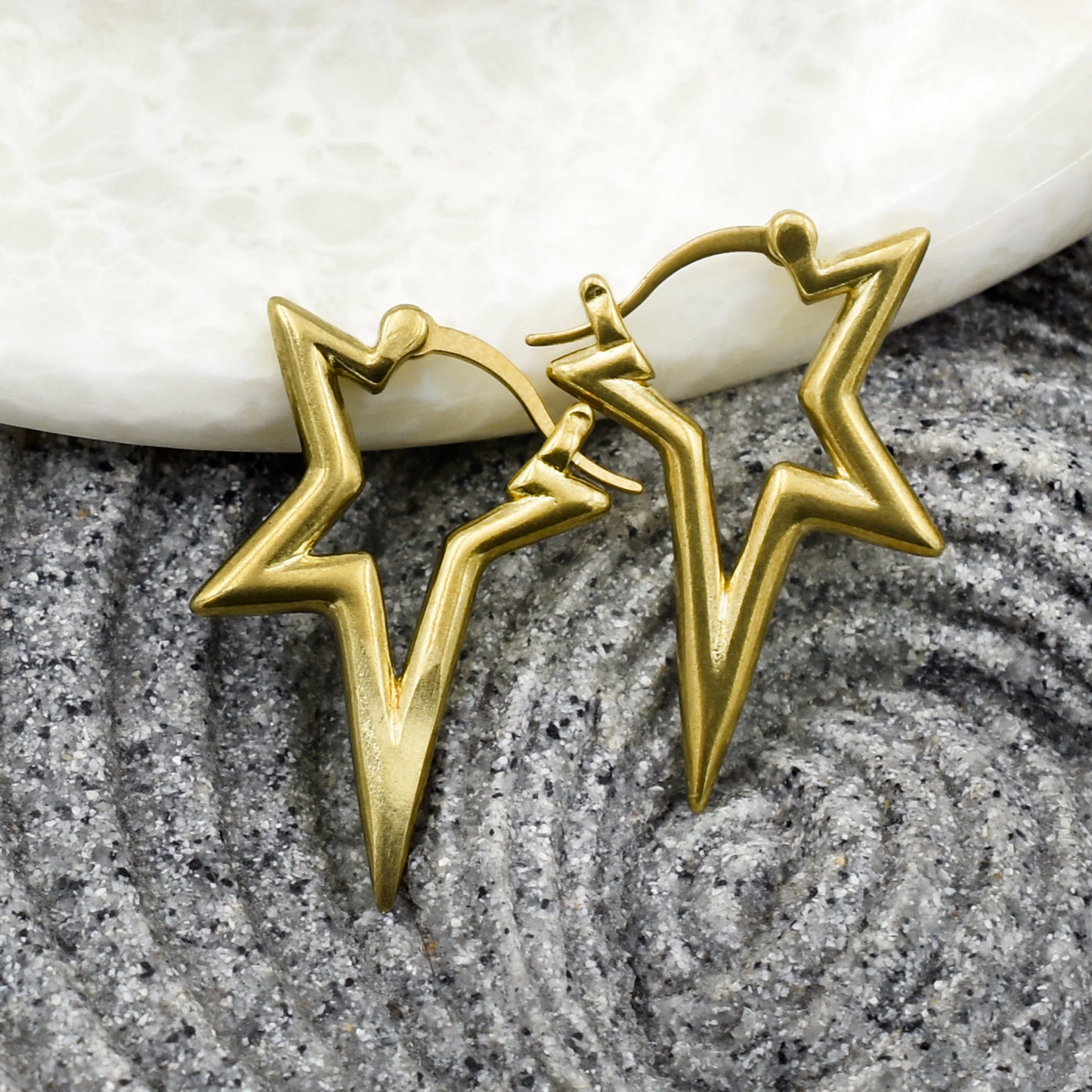 Falling Star Hoop Earrings