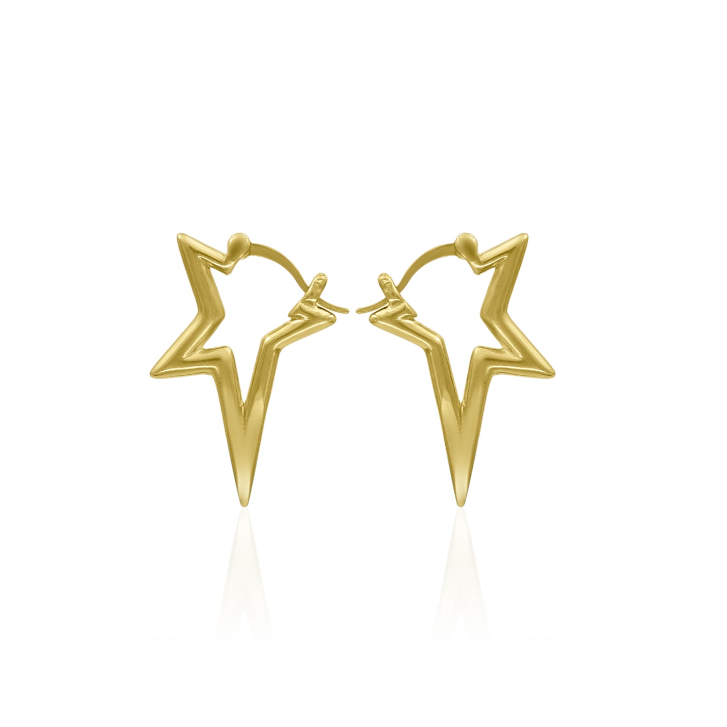 Falling Star Hoop Earrings