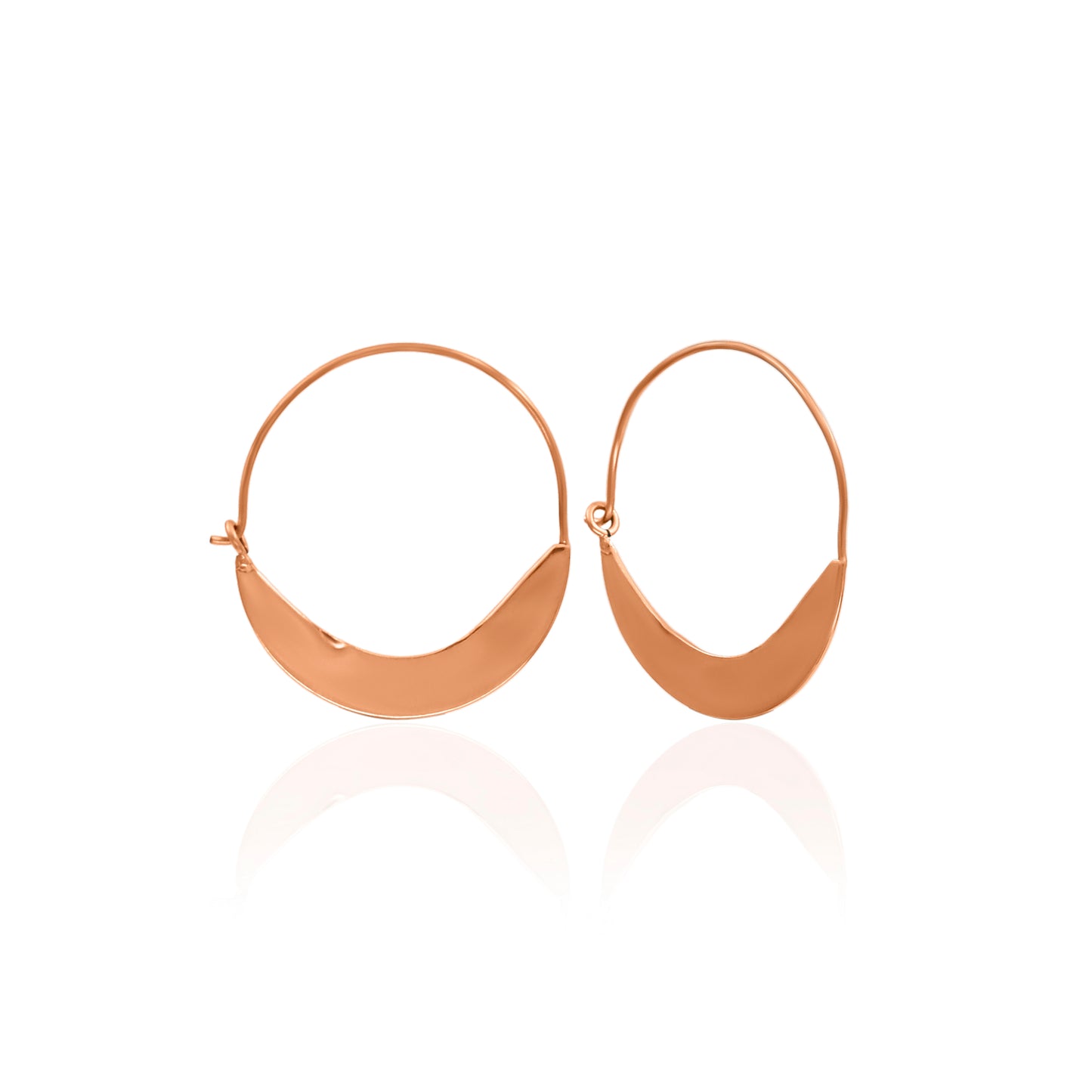 Golden Plate Hoop Earrings