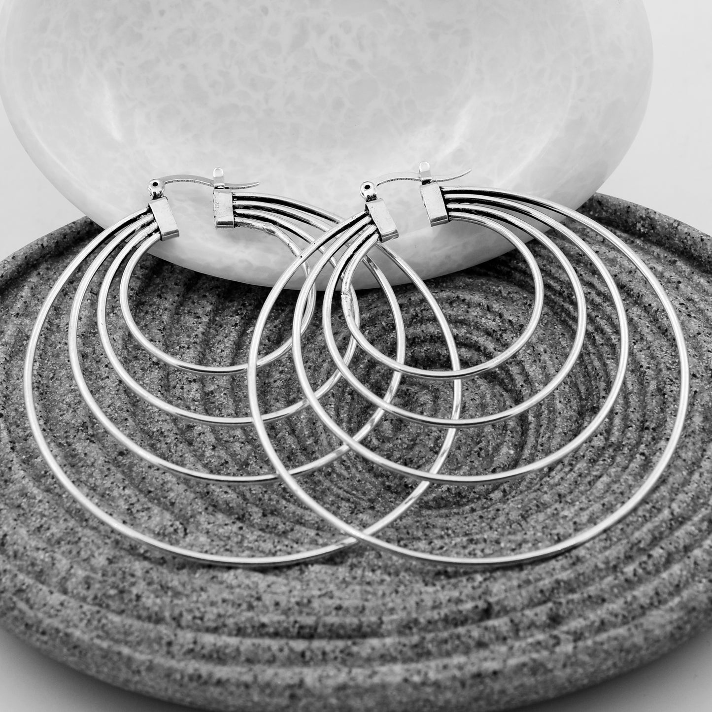 Concentric Trails Hoop Earrings