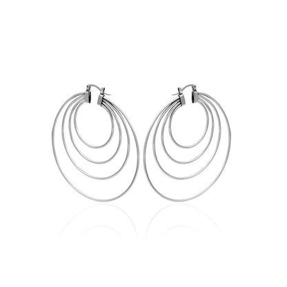 Concentric Trails Hoop Earrings
