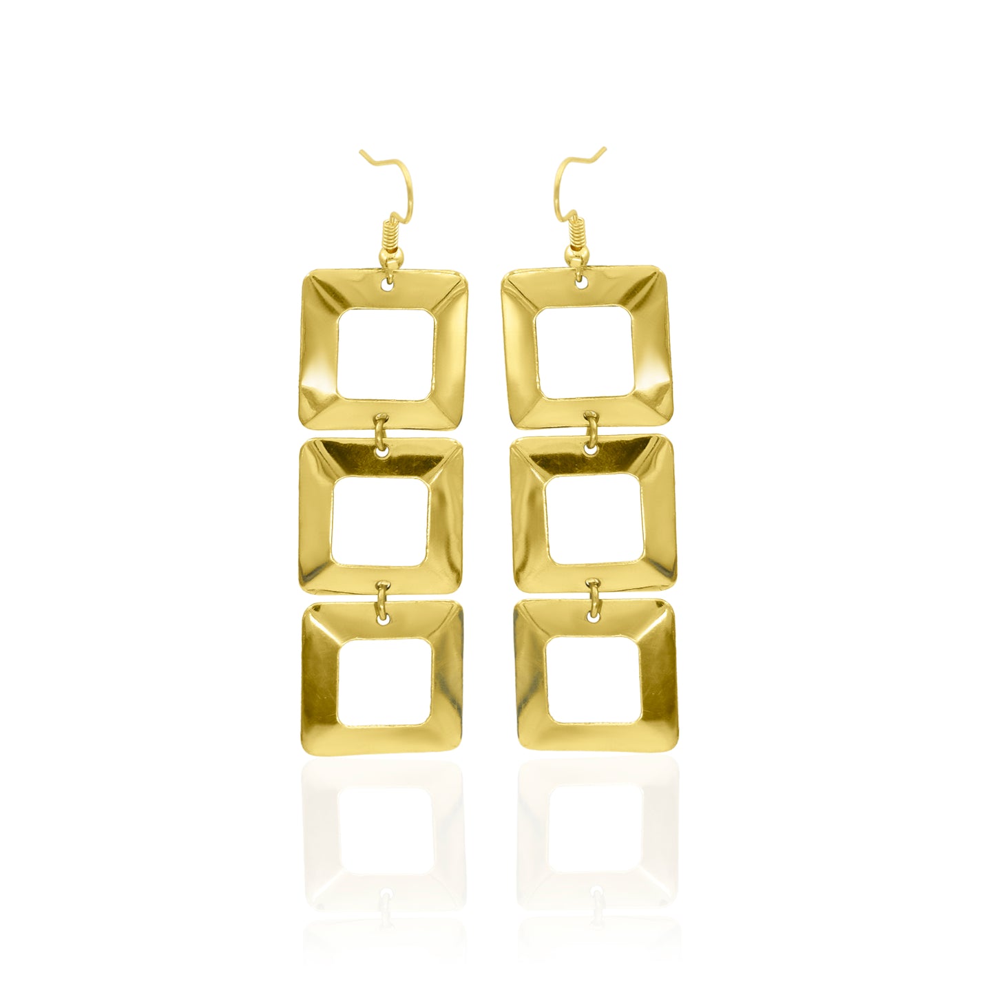 Trail Of Blocks Hook Earrings