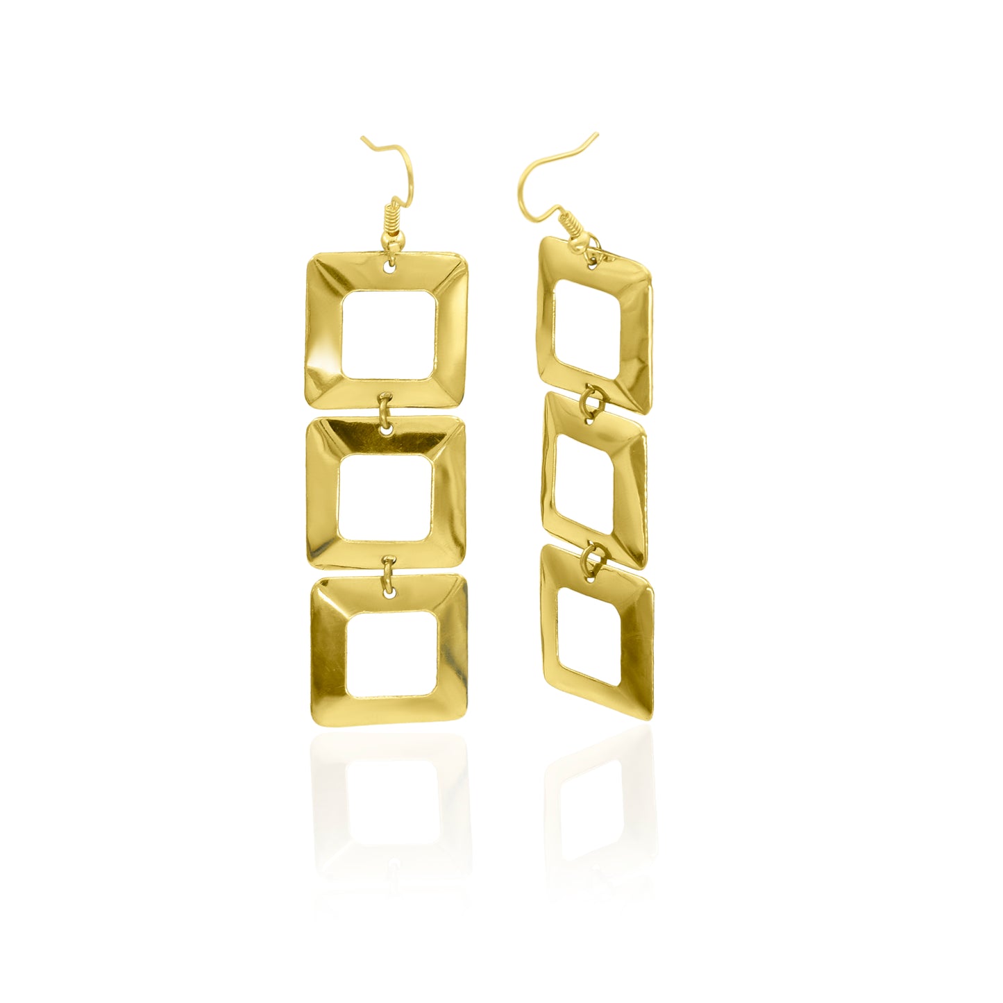 Trail Of Blocks Hook Earrings