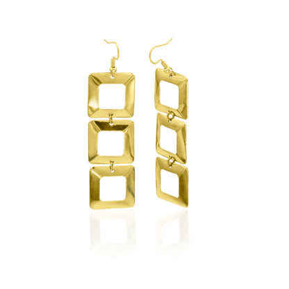 Trail Of Blocks Hook Earrings