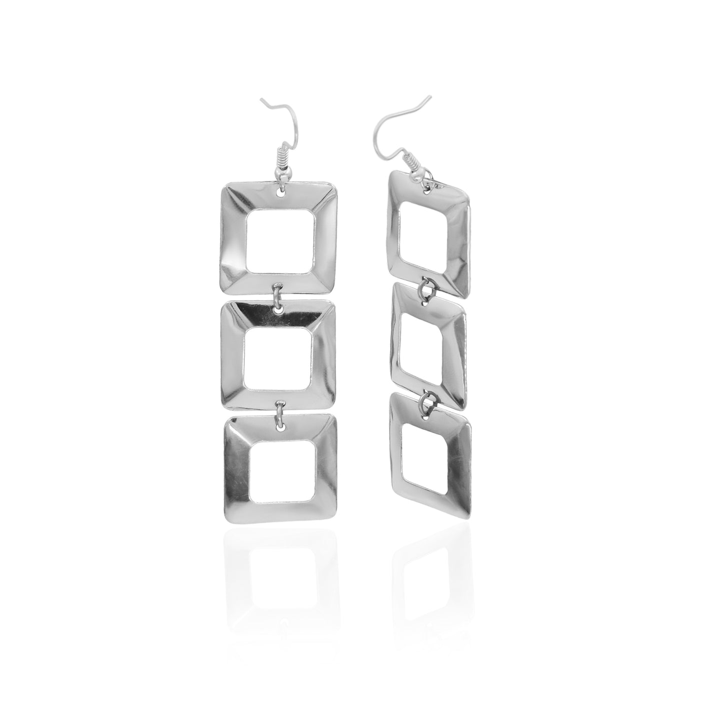 Trail Of Blocks Hook Earrings