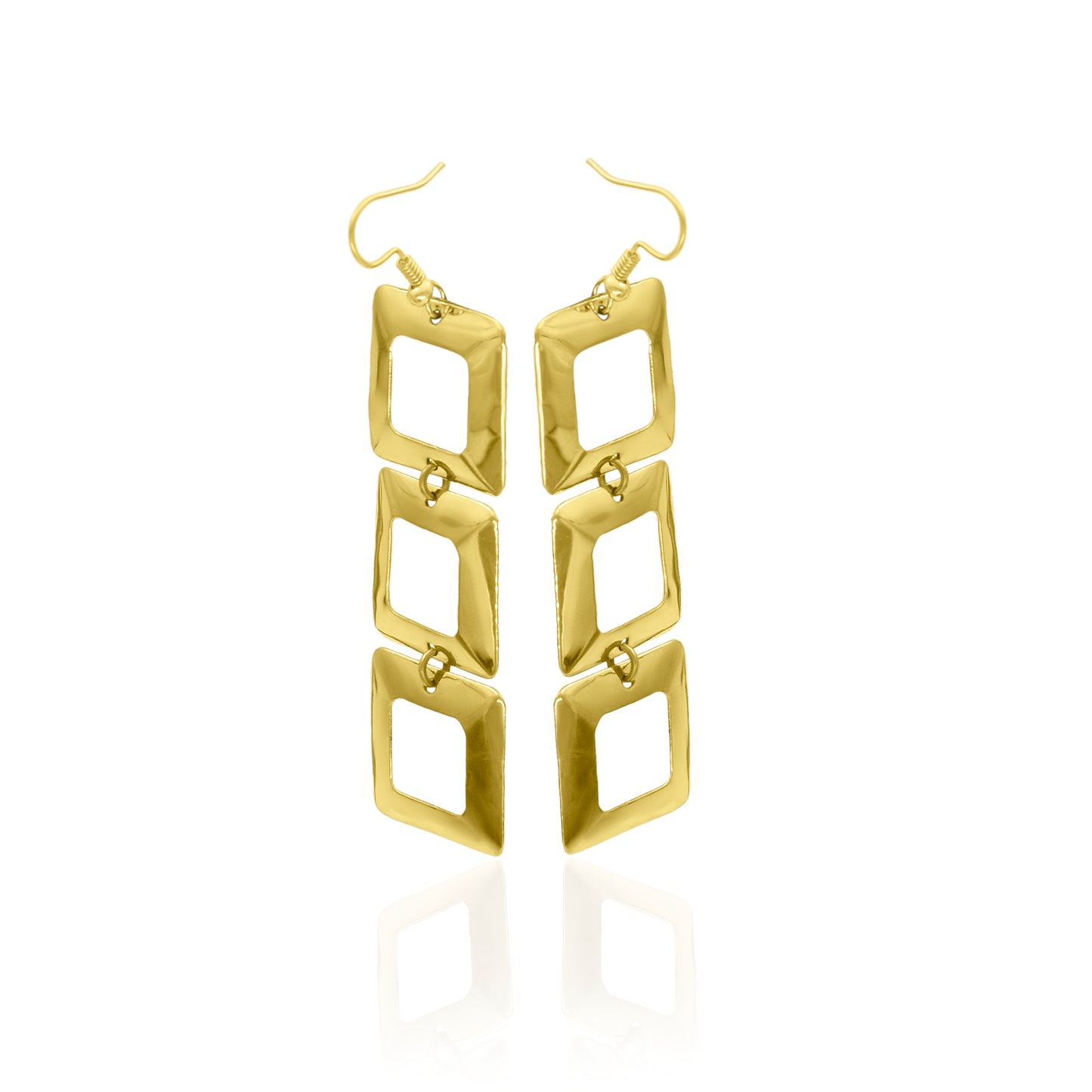 Trail Of Blocks Hook Earrings