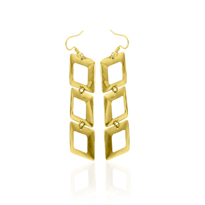 Trail Of Blocks Hook Earrings