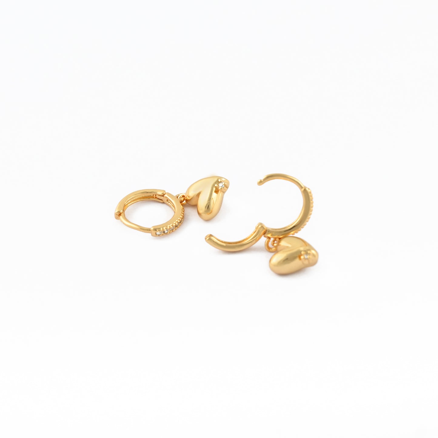 Cherished Heart Hoop Earrings