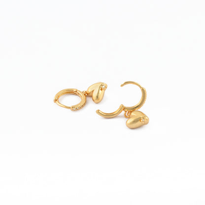 Cherished Heart Hoop Earrings