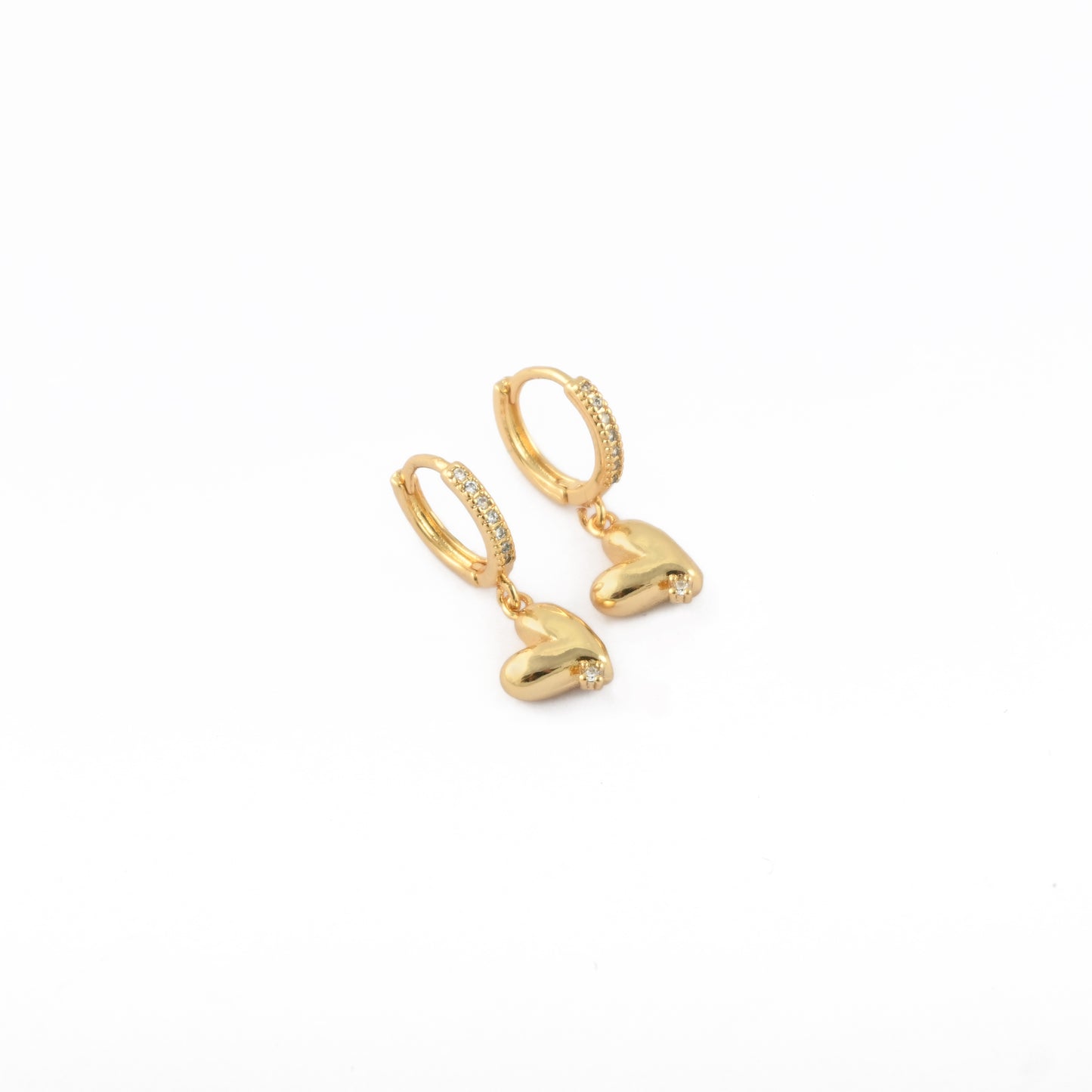 Cherished Heart Hoop Earrings
