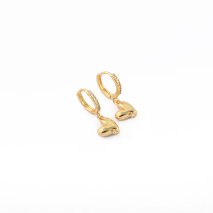 Cherished Heart Hoop Earrings