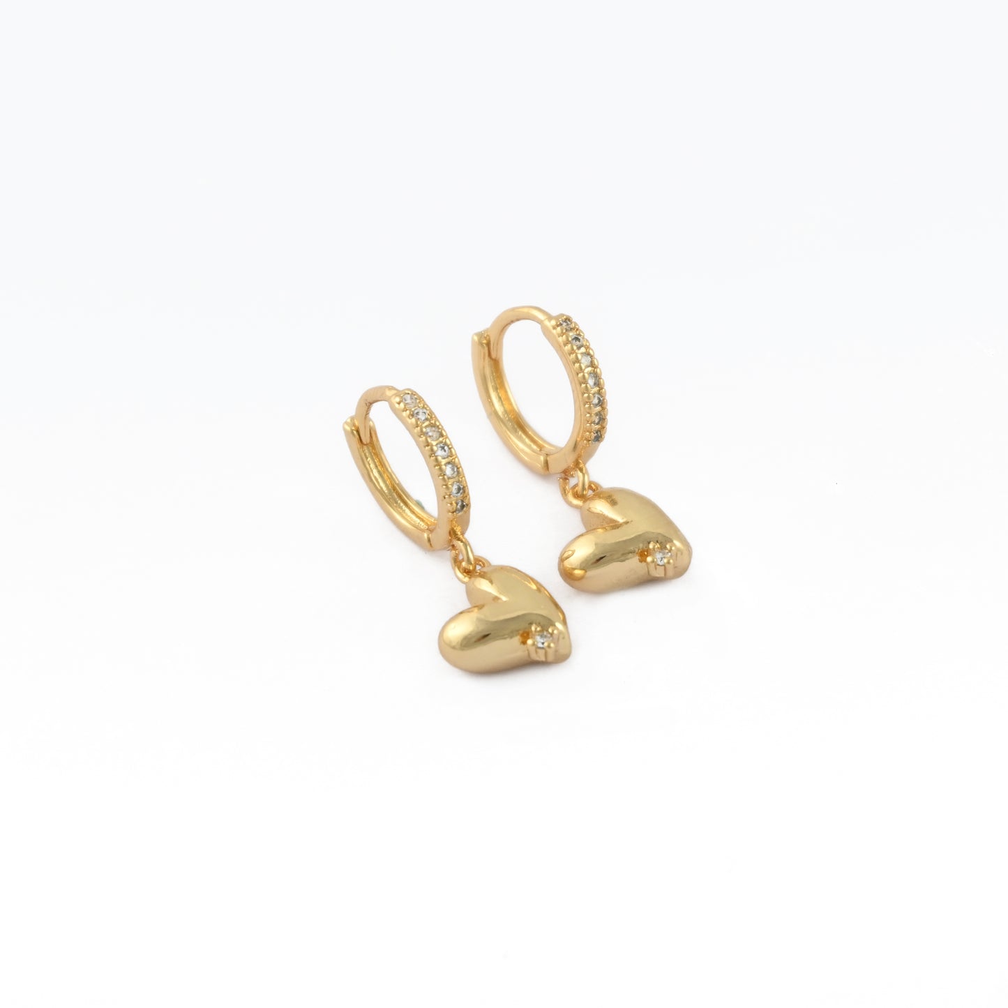 Cherished Heart Hoop Earrings