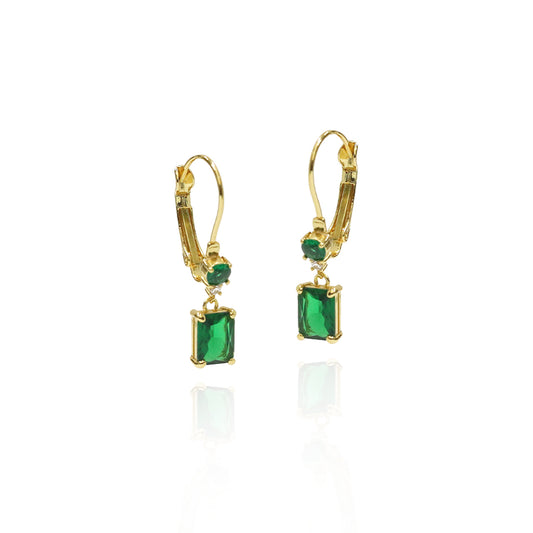 Emerald Élan Hoops Earrings