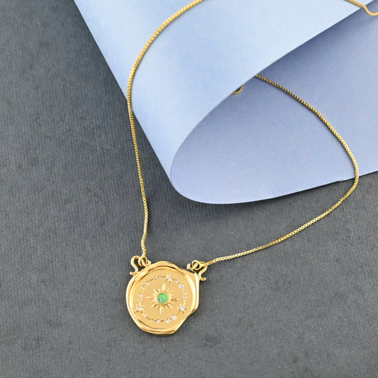 Green Charm Bling Necklace