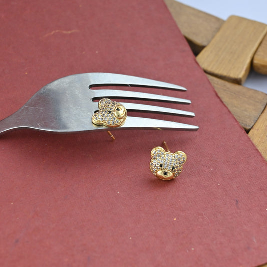 Teddy Sparkle Stud Earrings