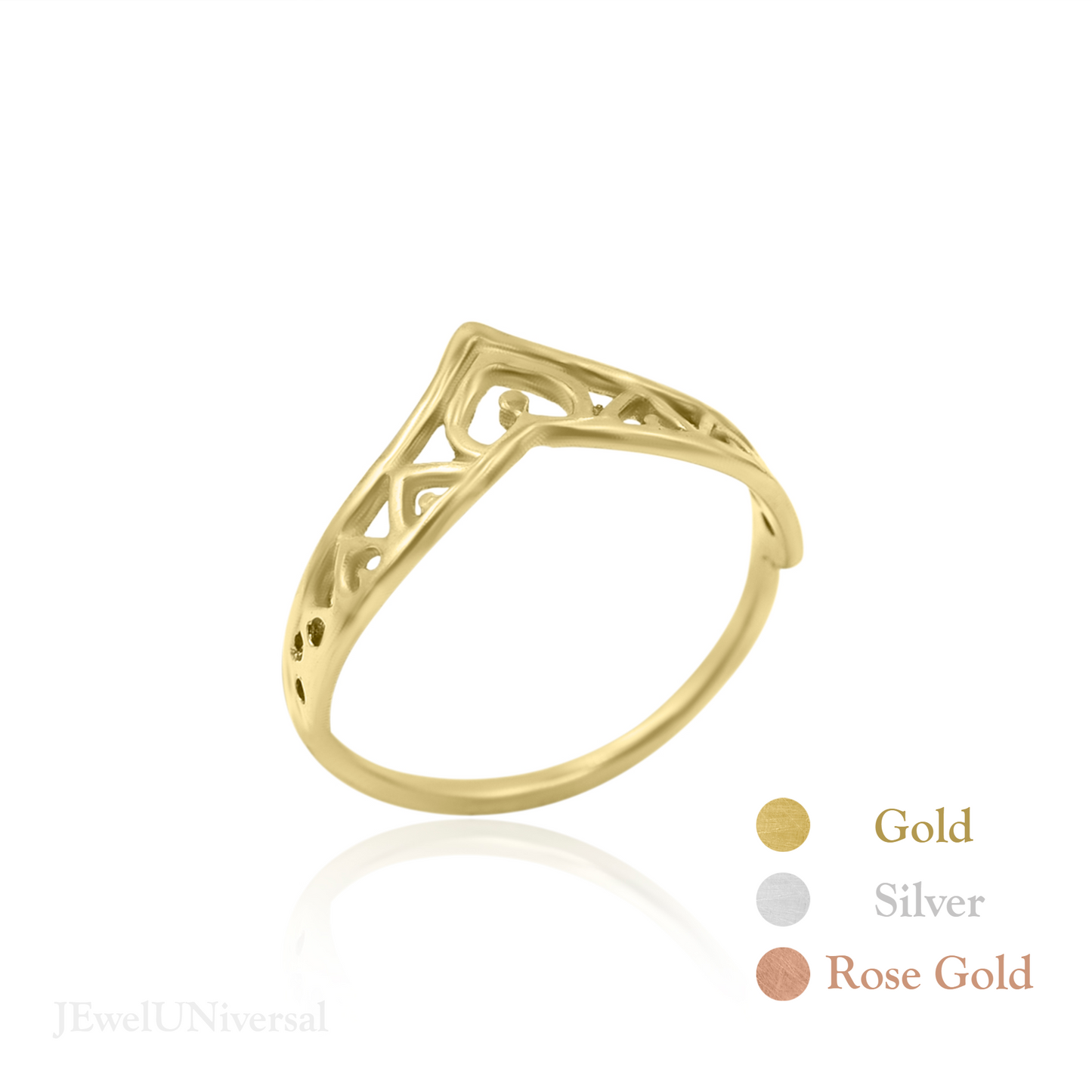 Golden Grace Crown Ring