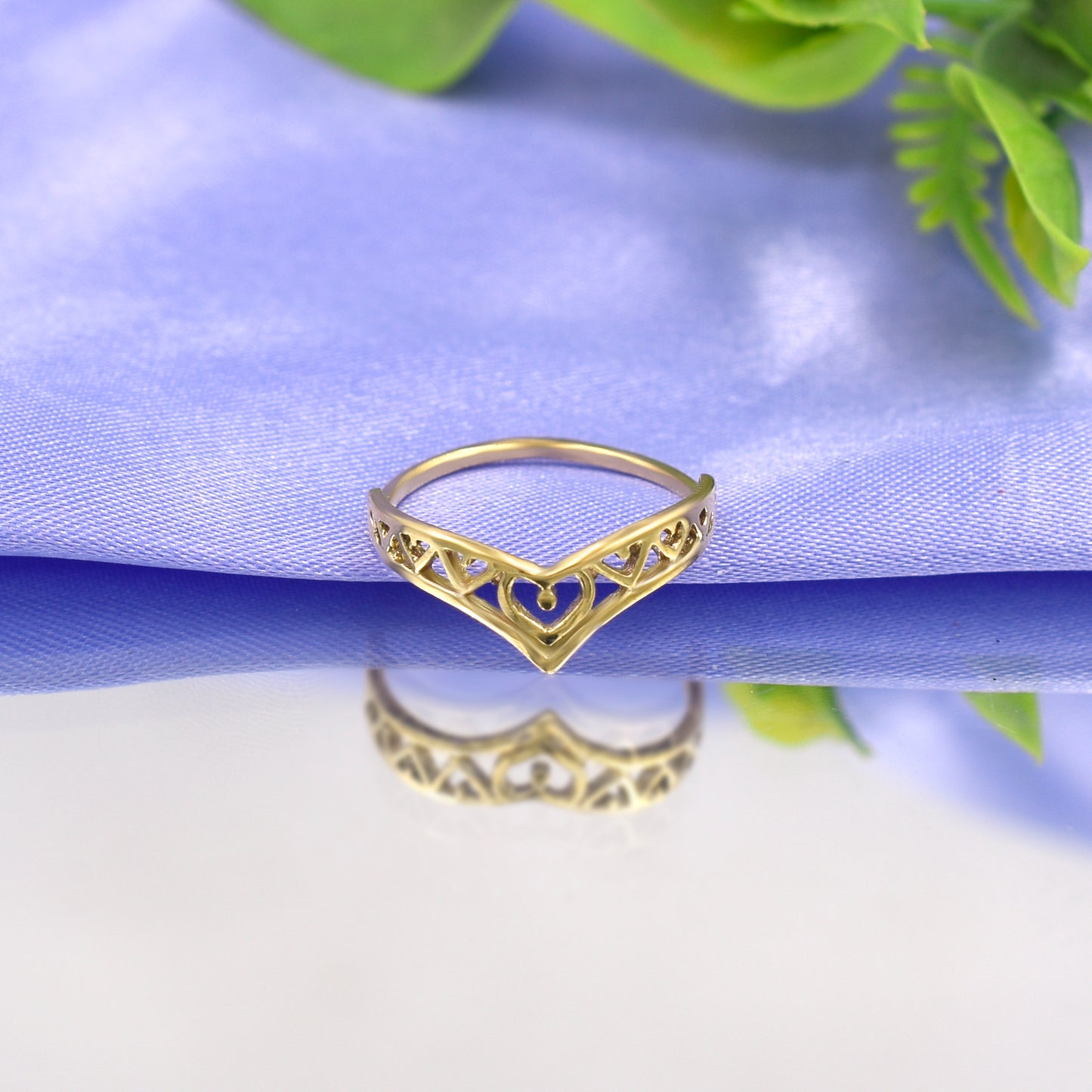 Golden Grace Crown Ring