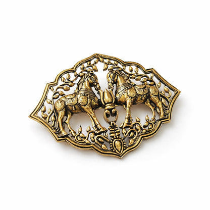Twin Horse Heritage Brooch