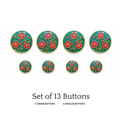 Floral Brass Button